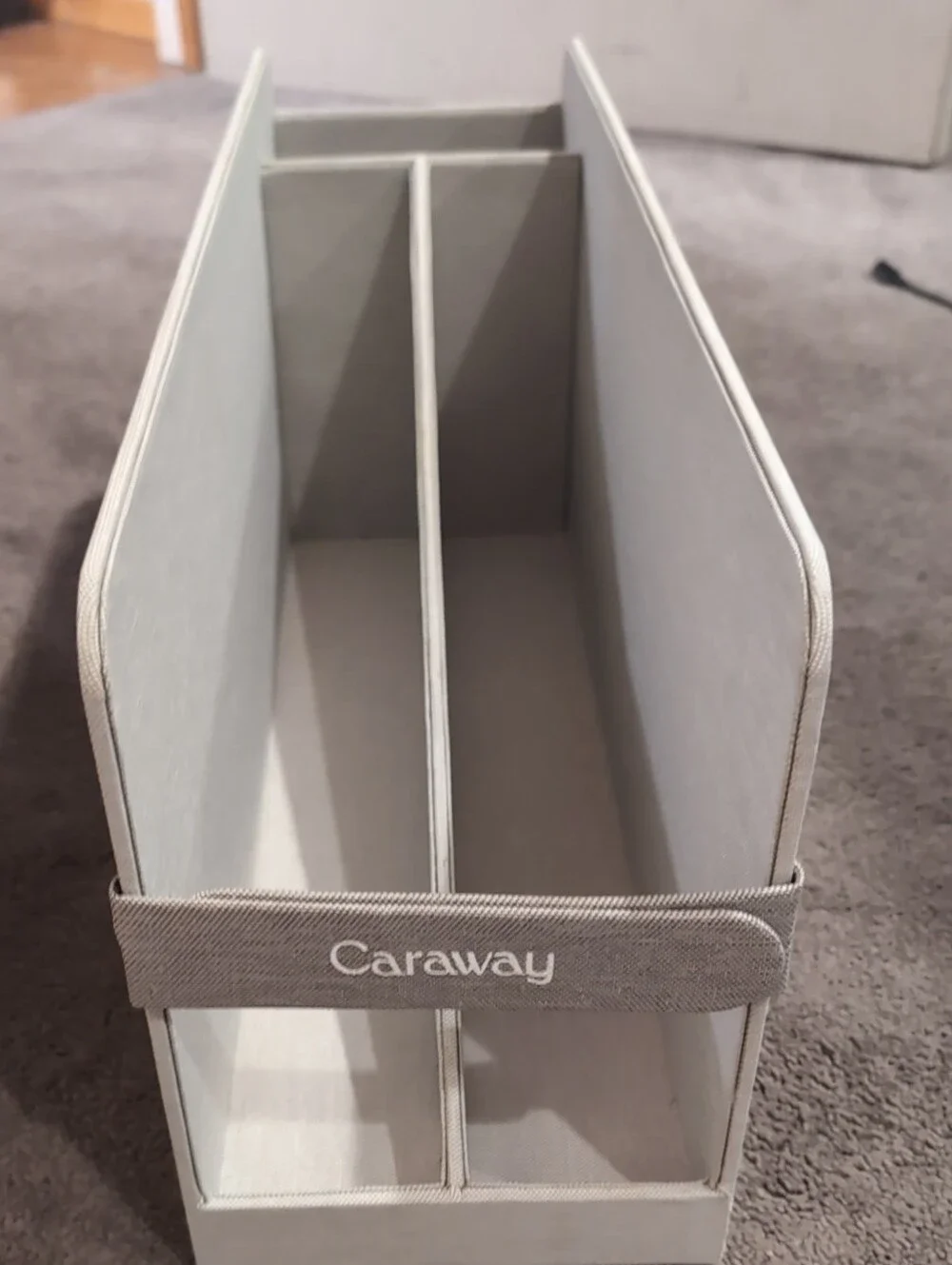 CARAWAY BAKEWARE CANVAS STORAGE BIN HOLDER ORGANIZER EUC